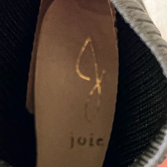 JOIE X Revolve Neely Sz 6.5 Black Knit Stretch Block Heel Sock Booties Worn 1x - Picture 8 of 9